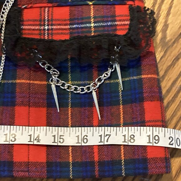 Punk Jacket Blazer Upcycled Boho Whimsigoth Plaid Academia Pendleton Reworked 10 - Picture 14 of 16